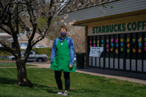Riley Breakell, a former Starbucks barista, who joined campaigns on Coworker.org.