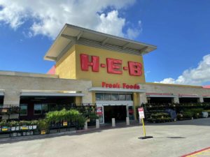 Photo of an H-E-B grocery store.